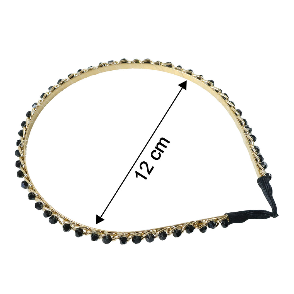 Elegant Gold Finish Decorative Hair Band (1 Pc)