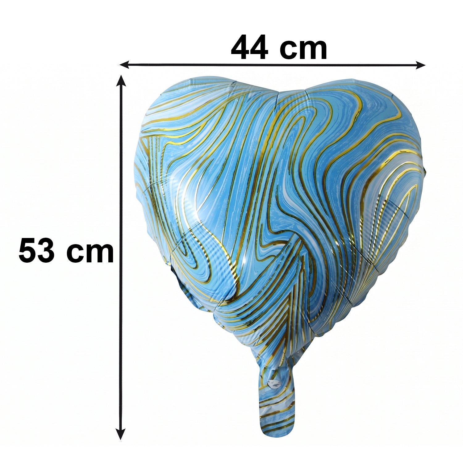Blue Marble Heart Foil Party Balloon (1 Pc)