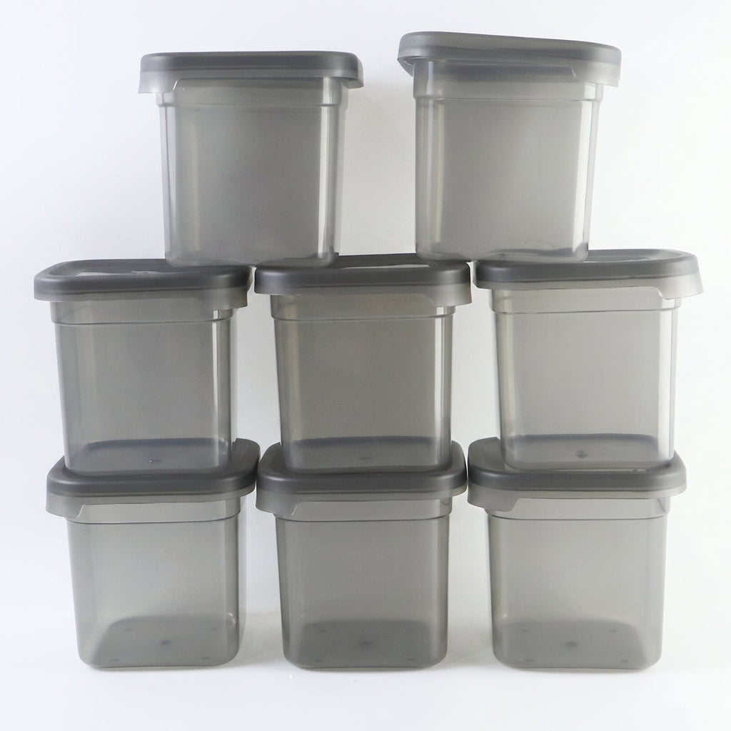 Plastic Food Storage Container Set 700ml Airtight Pantry Jars (8 Pc Set)