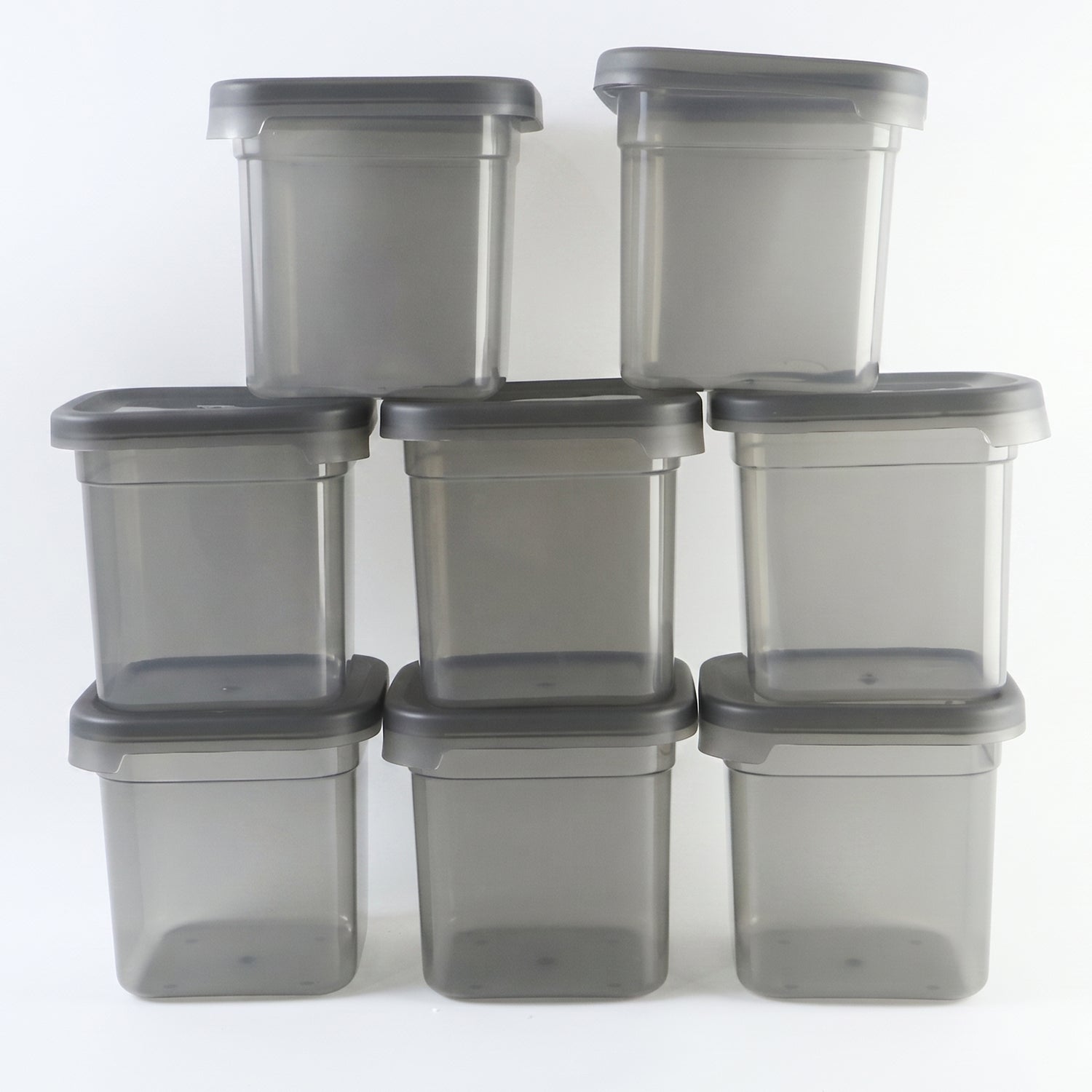 Plastic Food Storage Container Set 700ml Airtight Pantry Jars (8 Pc Set)