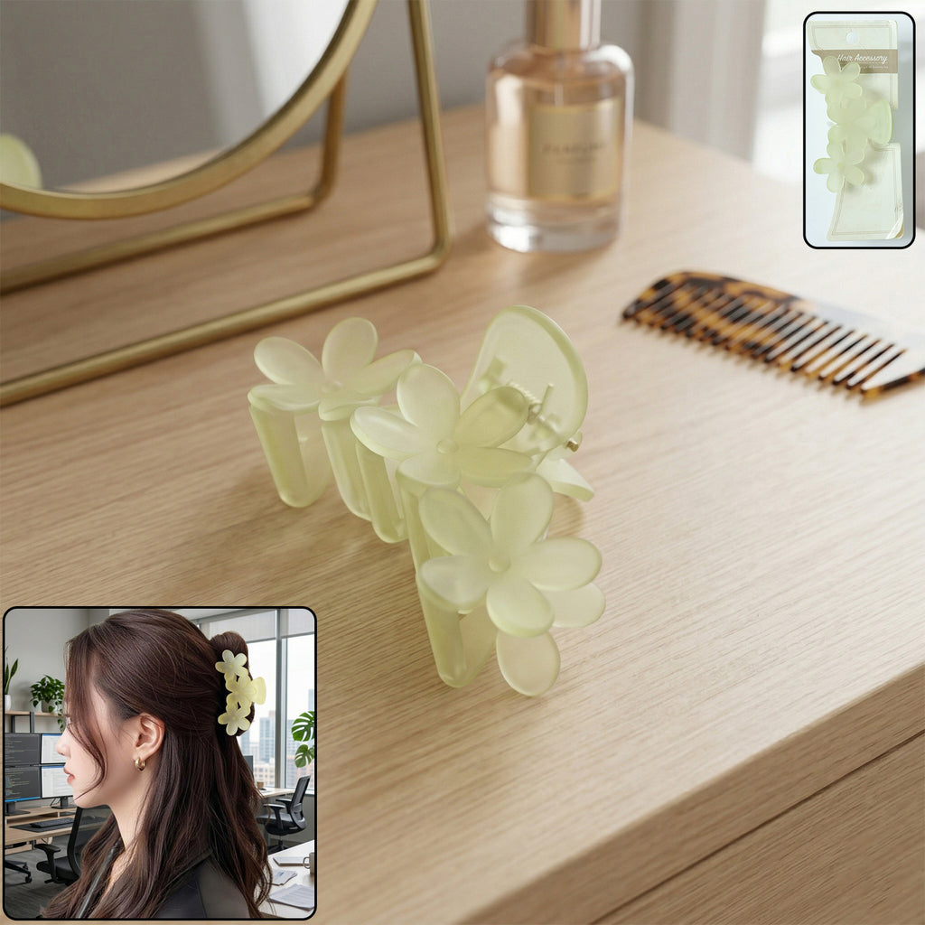 Elegant Floral Design Hair Claw Clip For Women (1 Pc)