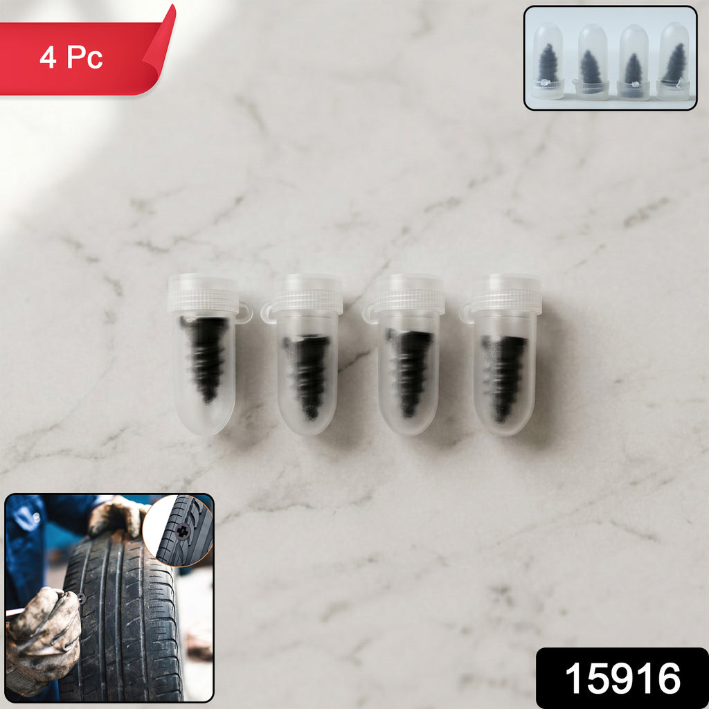 Car  Biketire Puncture Repair Nail Screw (4 Pc Black)