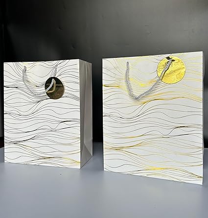 Random Colour Big Size Paper Bag With Handle 32 x 26 x 12 cm Gift Paper bag, Carry Bags, gift bag, gift for Birthday, gift for Festivals, Season's Greetings and other Events - Image 13