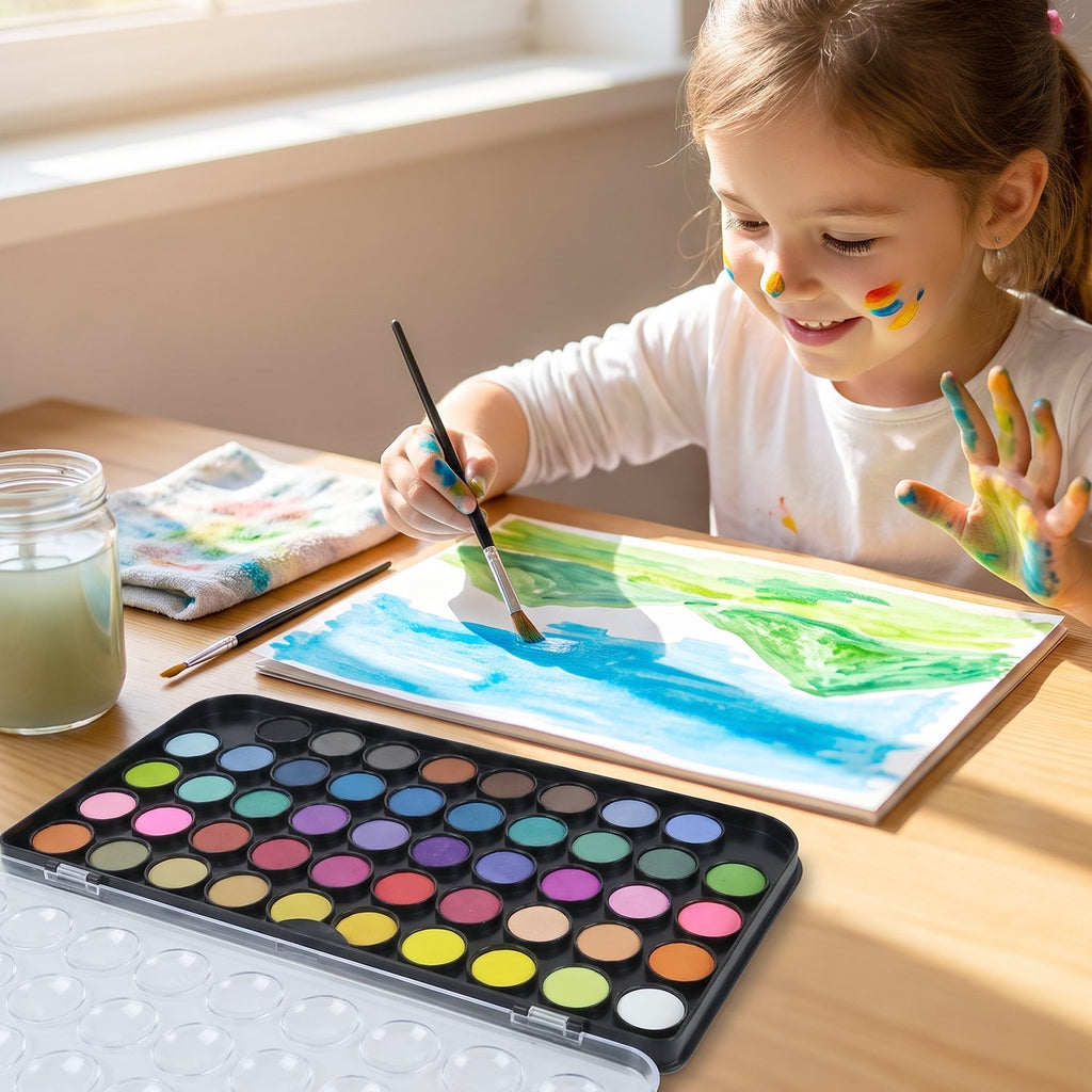Watercolor set open view