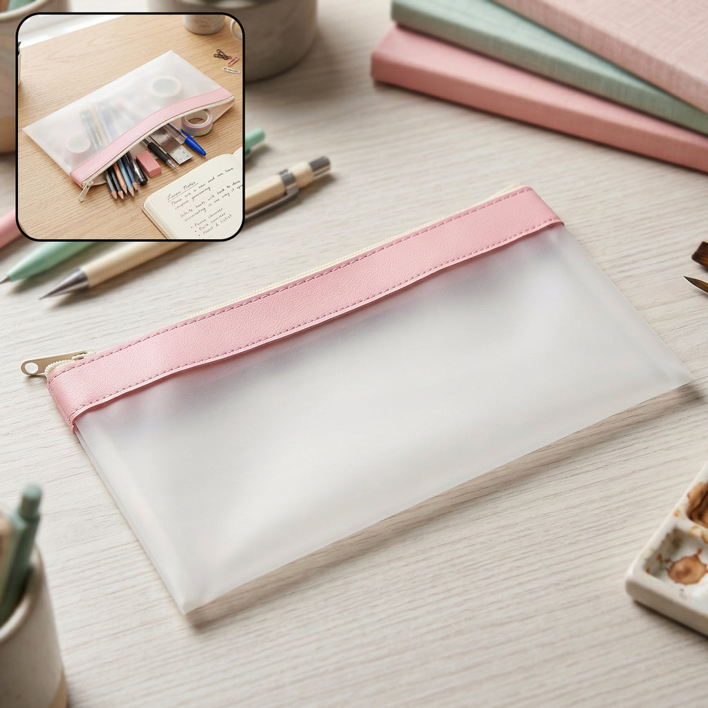 Transparent Multipurpose Zipper Pouch Bag (1 Pc)