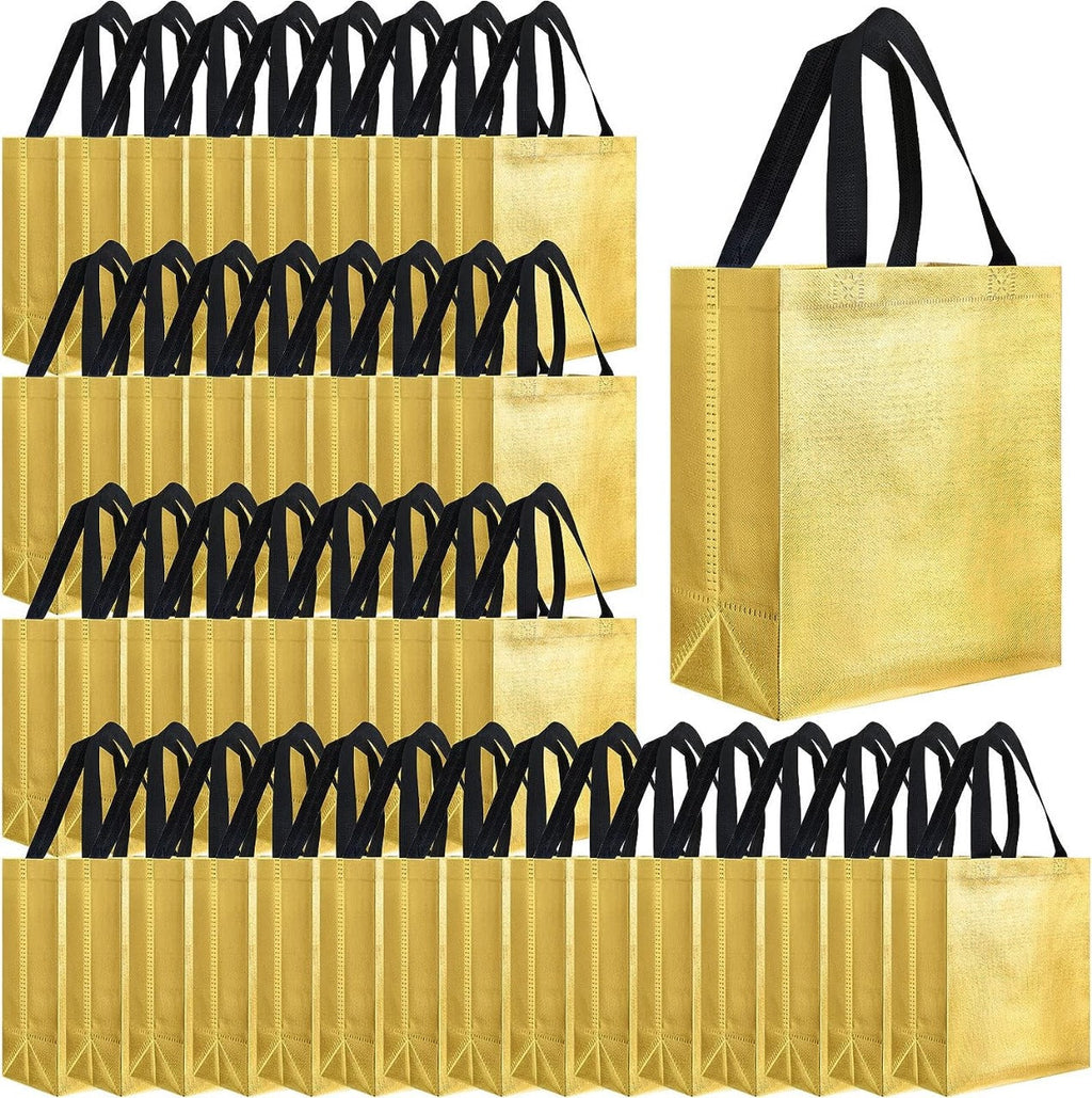 Medium Size Non Woven Bag With Handle 29 x 27 cm Gift Paper bag, Carry Bags, gift bag, gift for Birthday, gift for Festivals, Season's Greetings and other Events(Gold) - Image 3