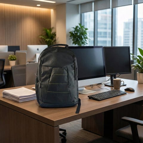 0276 Polyester Black Laptop Bag