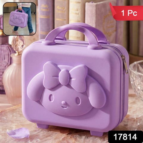 3-digit Number Lock Kids Bear-shaped Hard Shell Storage Carry Case With Handle