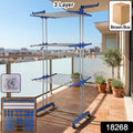 Premium Heavy Duty Stainless Steel 3 Layer Foldable Cloth Drying Stand (1 Set  With Color Box)