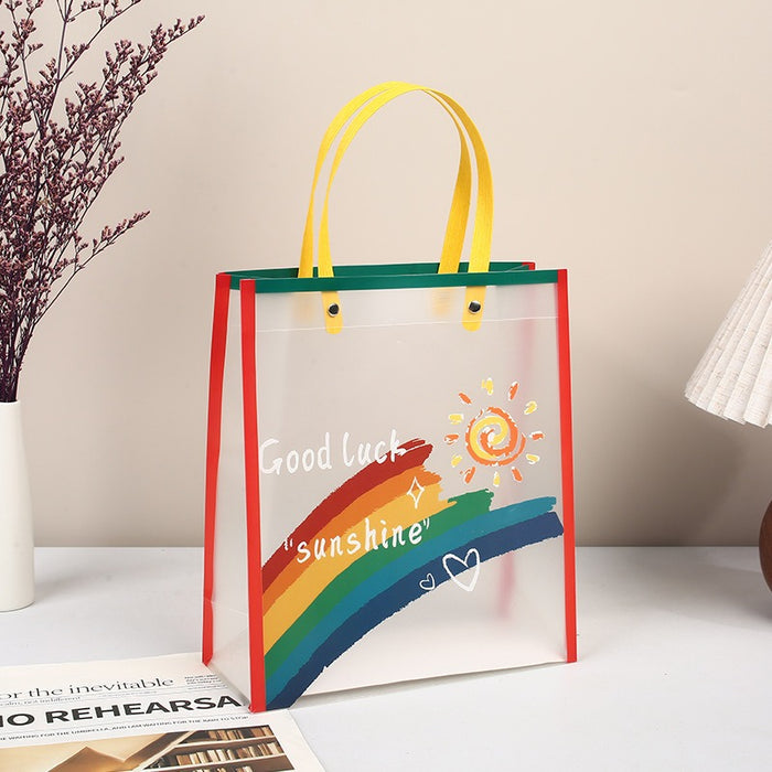 pack of 12pcs Birthday Theme PVC Gift Bag with Handle | Reusable Return Gift & Hamper Bag | 22×9×25 CM