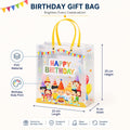 pack of 12pcs Birthday Theme PVC Gift Bag with Handle | Reusable Return Gift & Hamper Bag | 22×9×25 CM