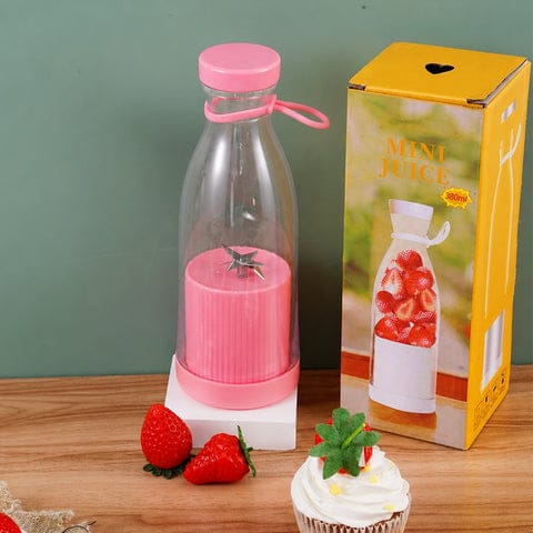 5334 Blender Portable Juicer For Smoothie  Juice  Vegetable Shakes With 4 Blades Wireless Charging Mini Personal Size Mixer Bottle Grinder 400 Ml Multicolor