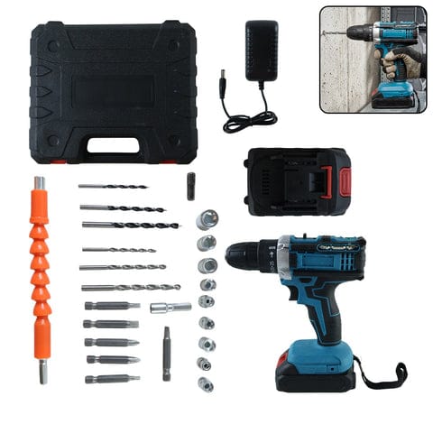 Cordless Drill Machine Tool Kit Set With Drill Bits