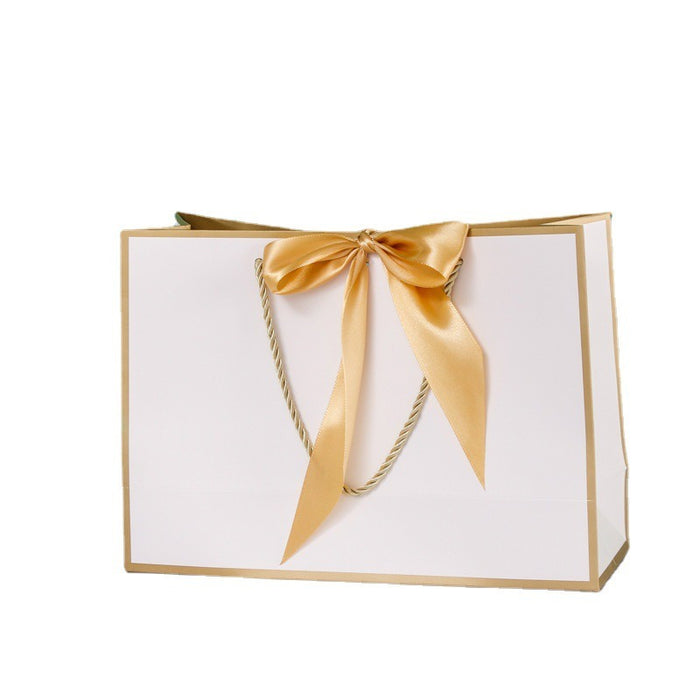 pack of 12 pcs Luxury Gift Paper Bag with Satin Ribbon Bow & Rope Handle – Premium Return Gift Bag