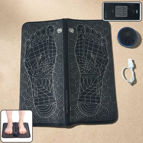 6931  Ems Foot Massager Electric Feet Massager Deep Kneading Circulation Foot Booster For Feet And Legs Muscle Stimulator Folding Portable Electric Massage Machine