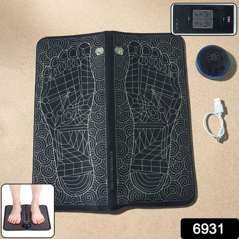 6931  Ems Foot Massager Electric Feet Massager Deep Kneading Circulation Foot Booster For Feet And Legs Muscle Stimulator Folding Portable Electric Massage Machine