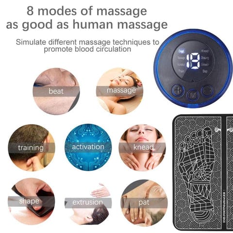 6931  Ems Foot Massager Electric Feet Massager Deep Kneading Circulation Foot Booster For Feet And Legs Muscle Stimulator Folding Portable Electric Massage Machine