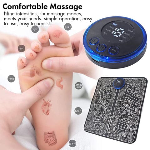6931  Ems Foot Massager Electric Feet Massager Deep Kneading Circulation Foot Booster For Feet And Legs Muscle Stimulator Folding Portable Electric Massage Machine