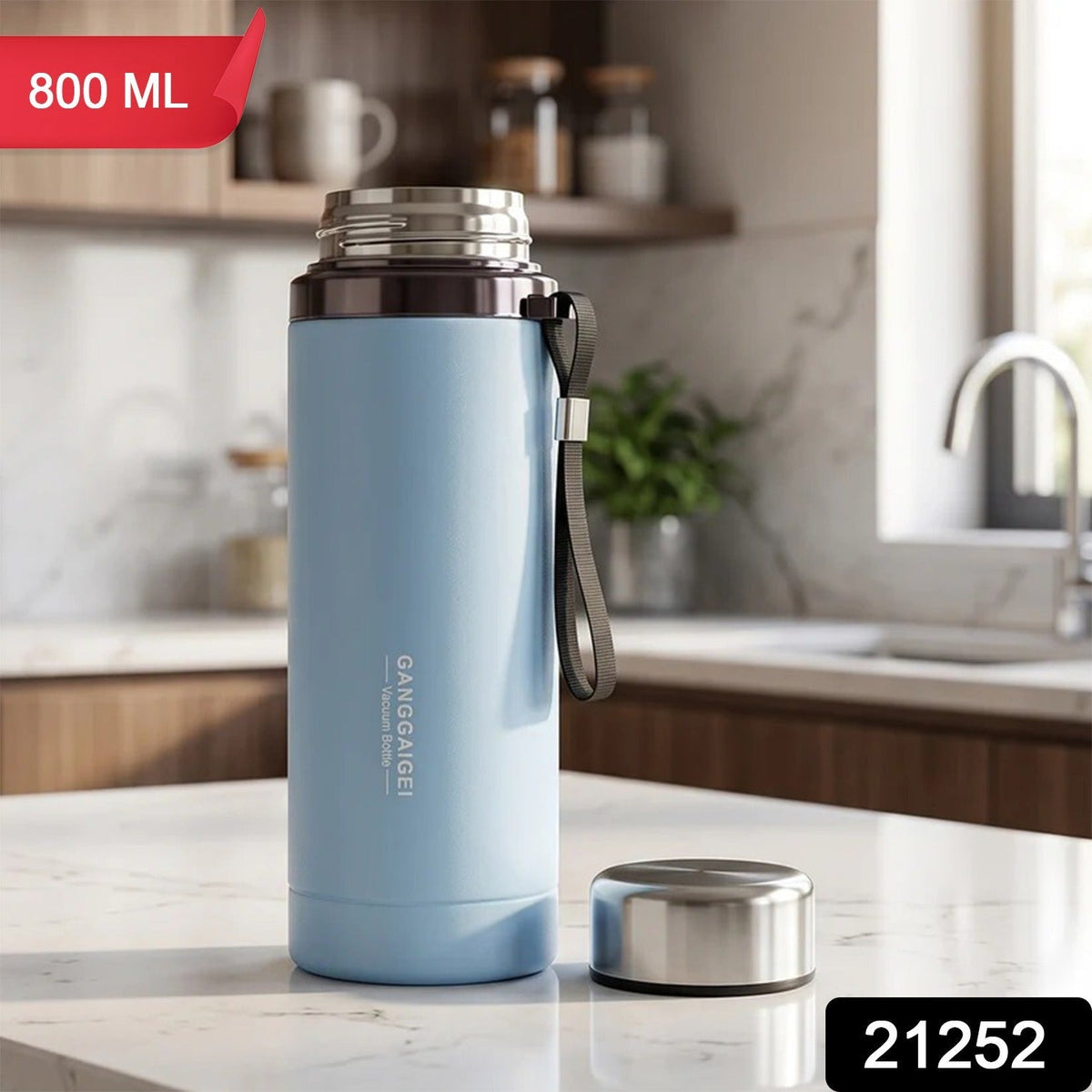 Gym Water Bottle 800 ML Vacuum Insulated Stainless Steel Flask (1 Pc) - Image 2