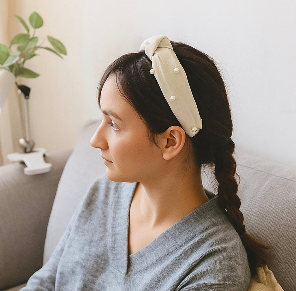 Womens Ribbed Texture Knot Design Hairband (1 Pc  Mix Design)