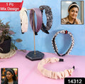 Womens Ribbed Texture Knot Design Hairband (1 Pc  Mix Design)
