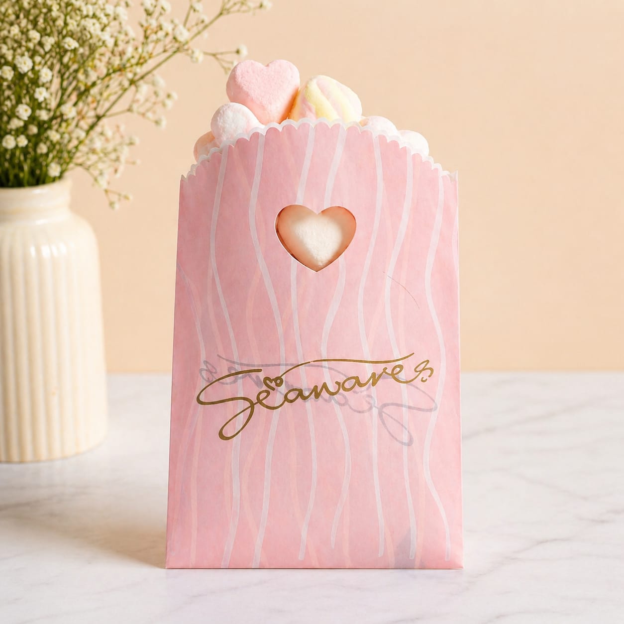 Printed Korean Gift Pouch (19 x 14 cm) | Cute Designer Packaging Bags for Chocolates, Return Gifts & Small Hampers | Assorted Designs Available - Image 3