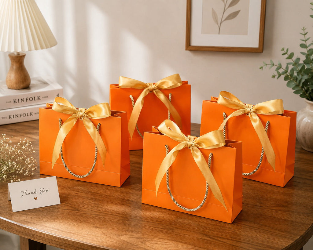 Luxury Gift Paper Bag with Satin Ribbon Bow & Rope Handle – Premium Return Gift Bag - Image 6