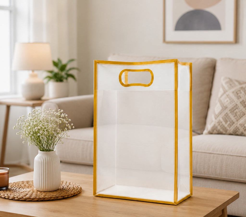 (24 X 10 X 35 CM) Transparent Bag Goodie Bags , Clear Gift Bag, Hamper Bag,Carry Bags,Shopping Gift Bag,Gifting,Presents,Return Gifts,Birthday,Festivals,Events (Black) - Image 6