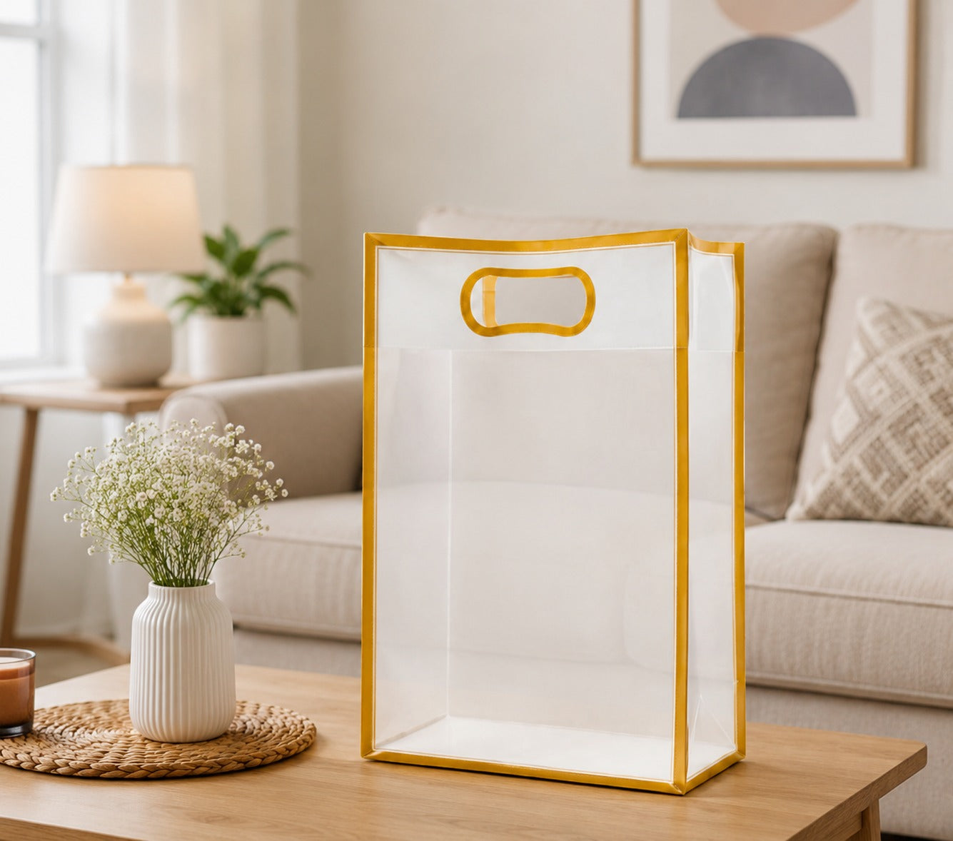 (24 X 10 X 35 CM) Transparent Bag Goodie Bags , Clear Gift Bag, Hamper Bag,Carry Bags,Shopping Gift Bag,Gifting,Presents,Return Gifts,Birthday,Festivals,Events (Black) - Image 6