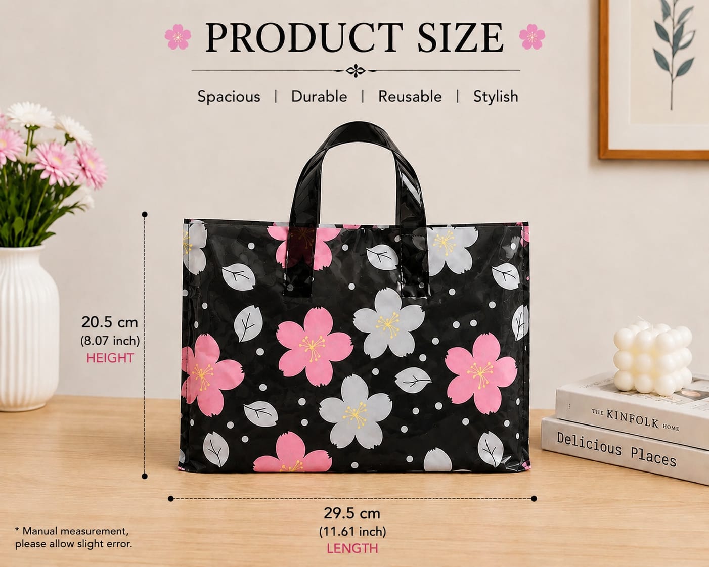 Premium Printed Frosted Plastic Gift Tote Bags | Reusable Carry Bags for Return Gifts, Hampers & Party Packaging (5 Designs Available) - Image 16
