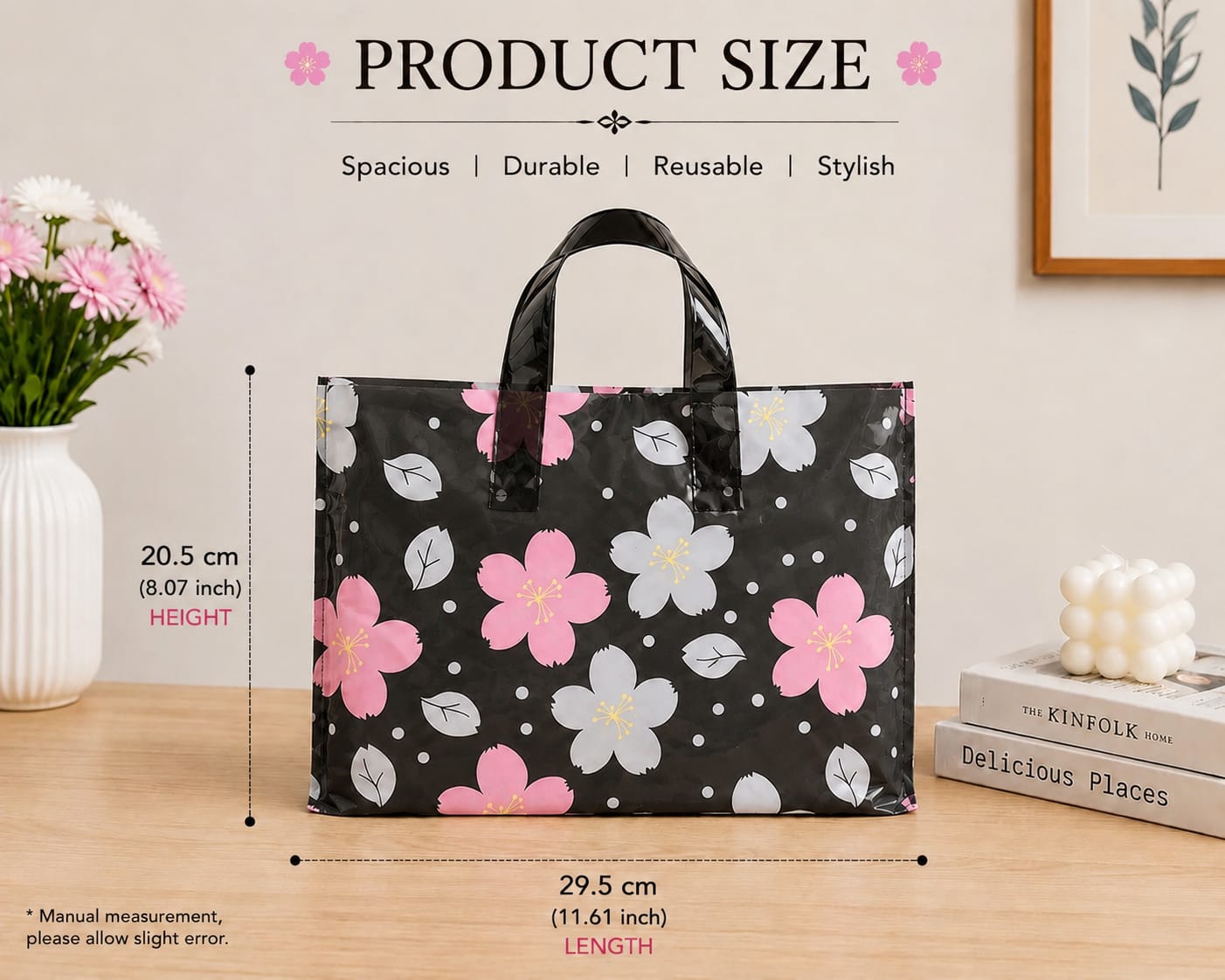 Premium Printed Frosted Plastic Gift Tote Bags | Reusable Carry Bags for Return Gifts, Hampers & Party Packaging (5 Designs Available) - Image 3