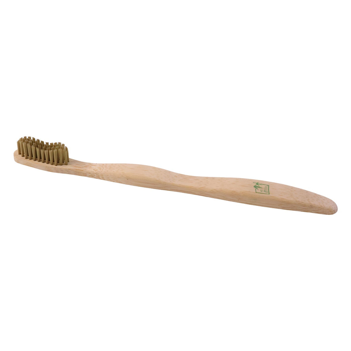 Soft Bristle Bamboo Toothbrush, Eco-Friendly Wooden Toothbrush with Green Bristles (1 Pc) - Image 5