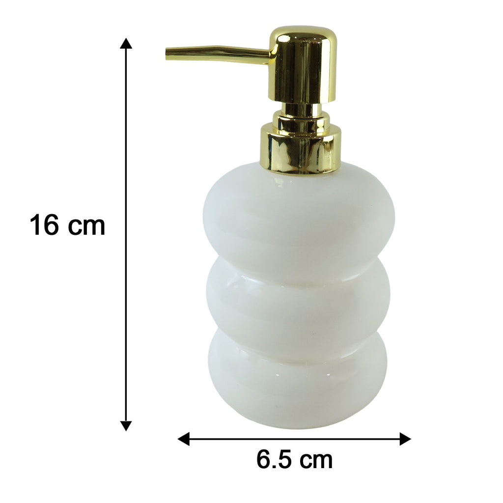 Glass Liquid Soap Dispenser Bottle With Gold Pump Refillable (1 Pc)
