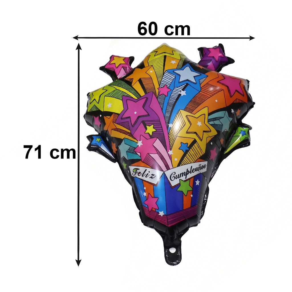 Feliz Dia Celebration Foil Balloon (1 Pc Mix Design)