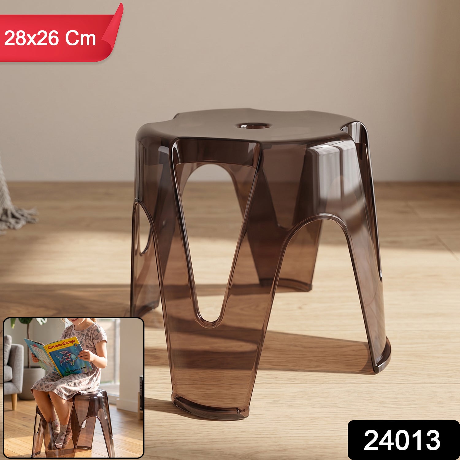 Strong Durable Plastic Sitting Stool For Home Bathroom And Outdoor Use (1 Pc)