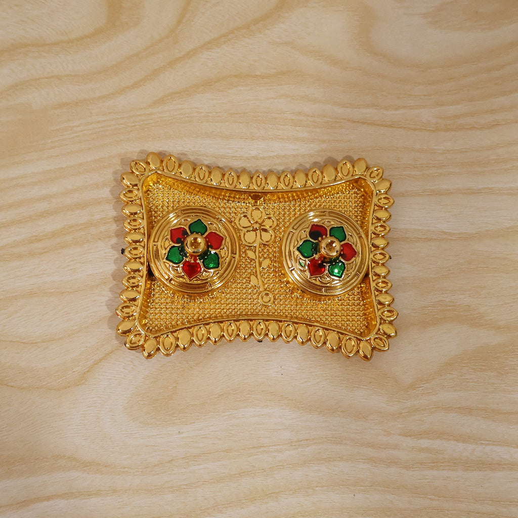 Kumkum Holder  Elegant Meenakari Floral Design For Pooja