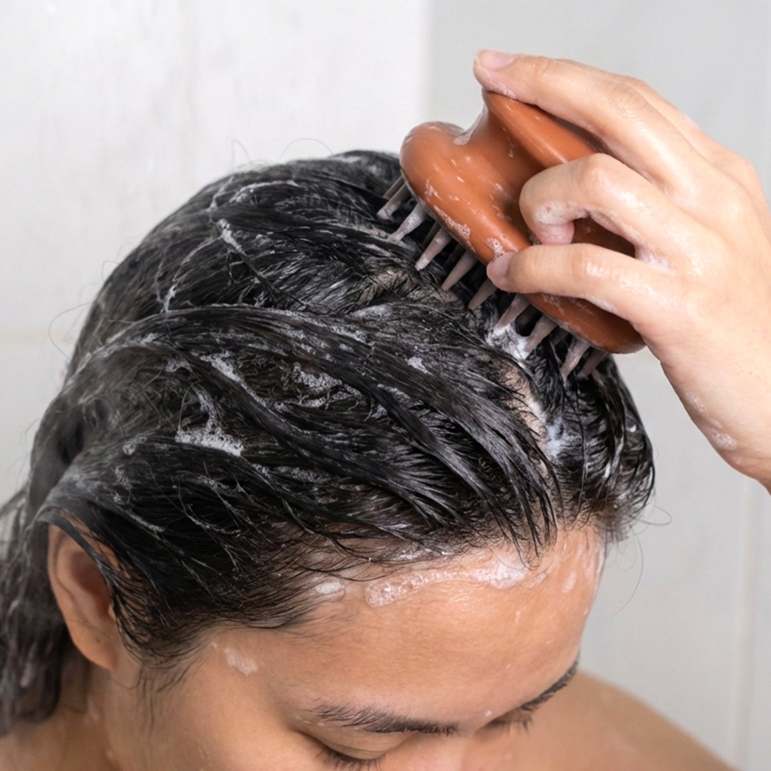 Manual Scalp Massage Shampoo Brush (1 Pc)