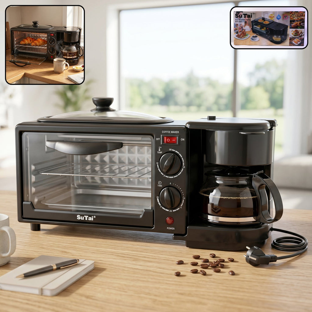 Suta 3 In 1 Breakfast Maker  Compact Kitchen Multi-functional Appliance