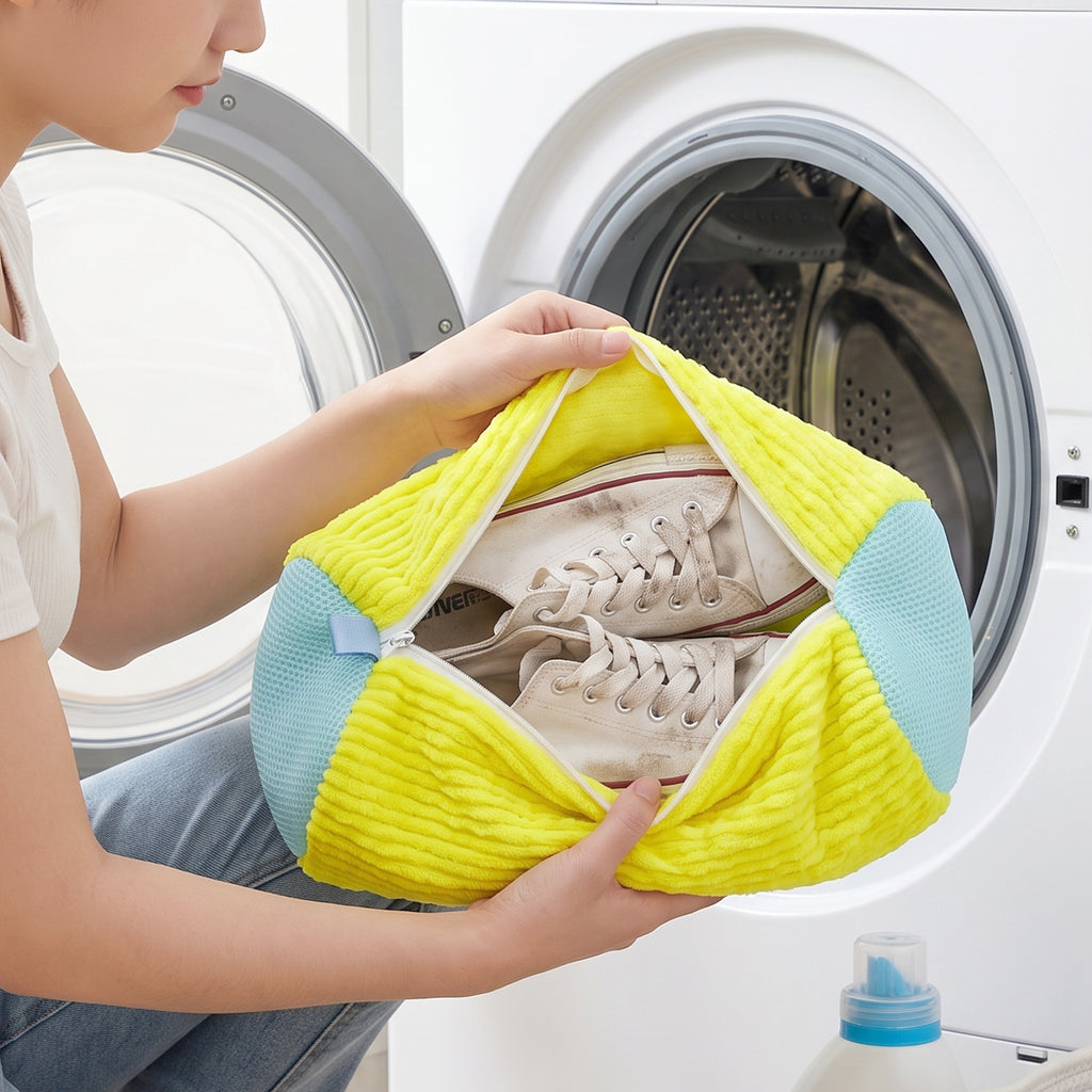 Shoe Laundry Wash Bag With 2 Shoe Support For Washing Machine (1 Set)