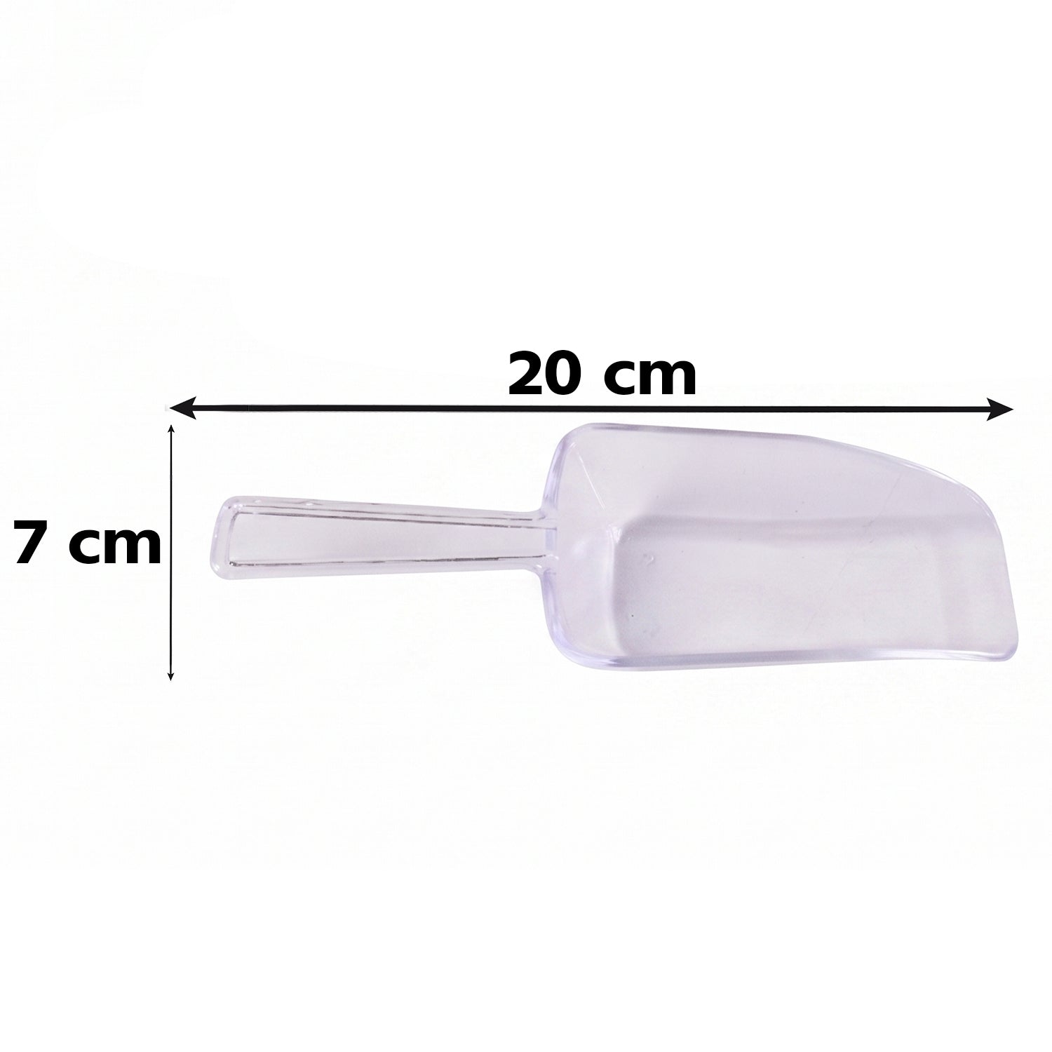 Multipurpose Plastic Scoop Set Clear Flour Coffee Sugar Grain Scoops (3 Pc Set)