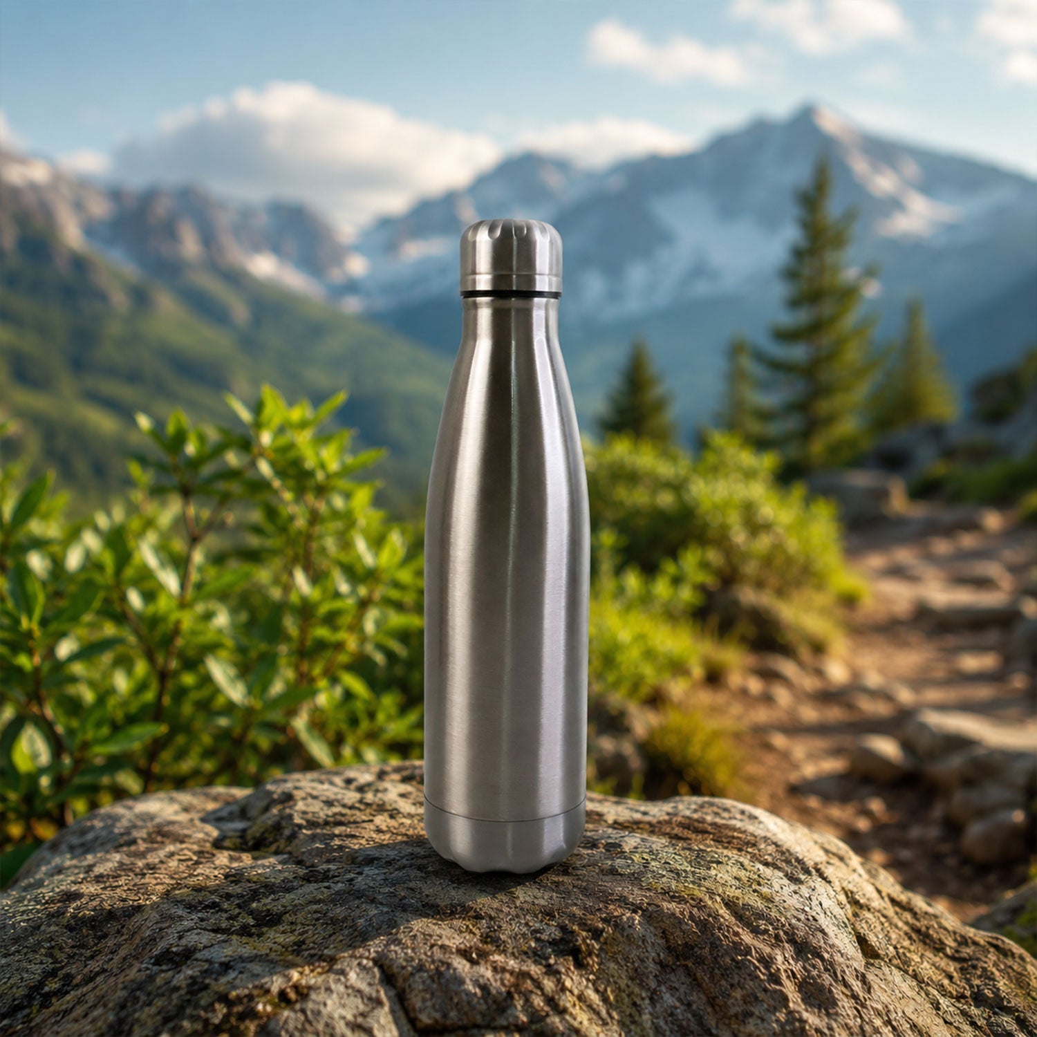 Stainless Steel Leak Proof Water Bottle For Gym School And Office 500ml (1 Pc)