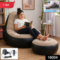 Inflatable Air Sofa Chair Set (1 Set 100x100x73 + 55x55x30 Cm)