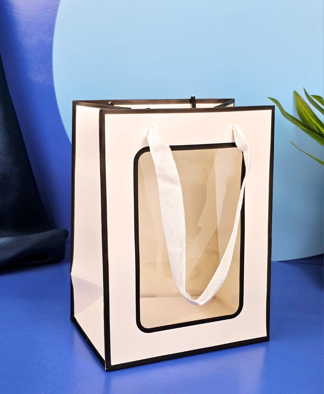 Small size Transparent Bag Goodie Bags With Handle Gift Bag,Hamper Bag,Carry Bags,Shopping Gift Bag,Gift For Gifting,Presents,Return Gifts,Birthday,Party,Wedding,Festivals,Events. - Image 3
