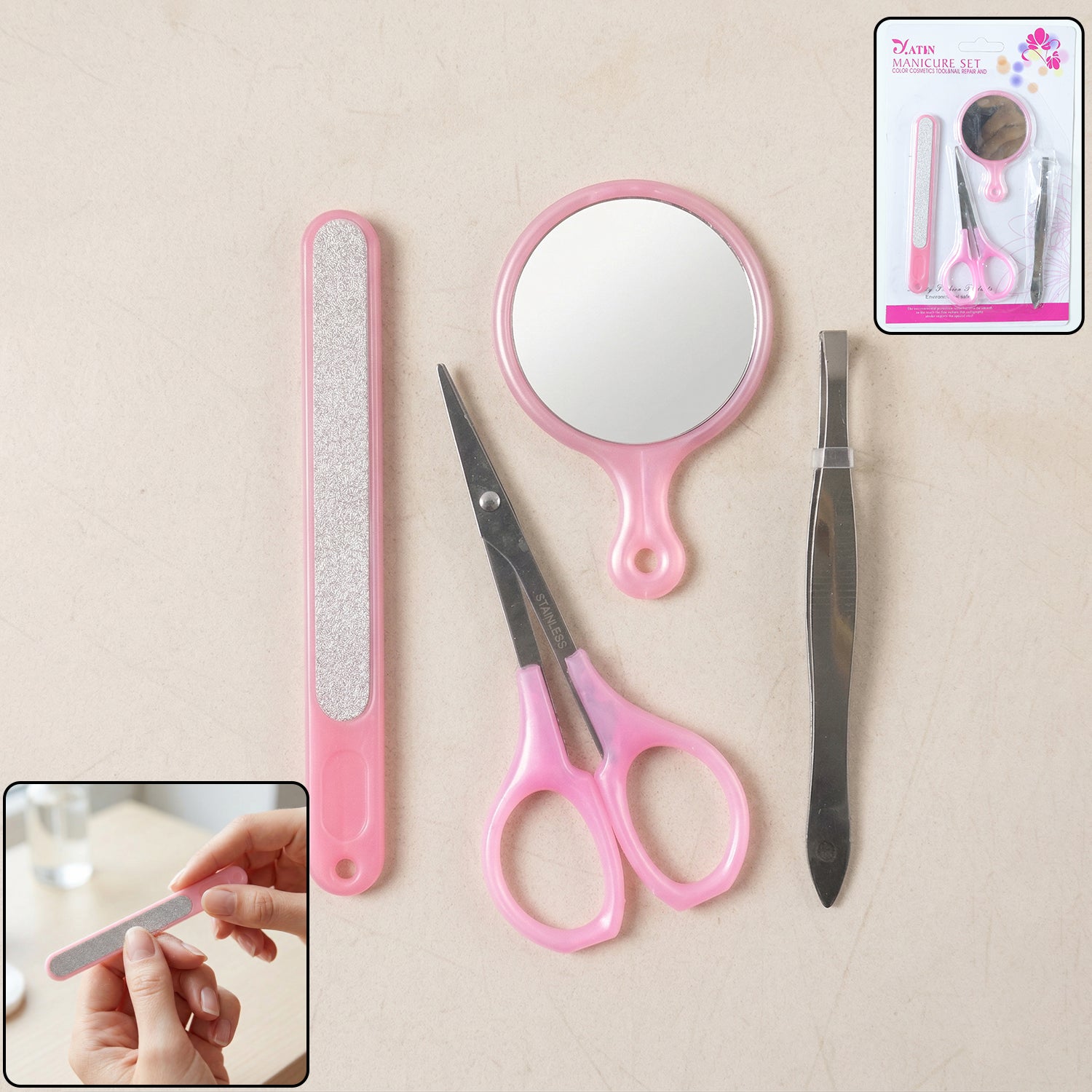 4 In 1 Manicure  Pedicure Grooming Kit