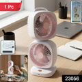 Portable Dual Head Usb Rechargeable Table Fan (1 Pc)