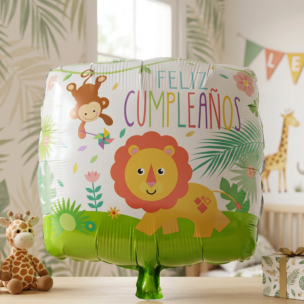 Jungle Theme Lion Birthday Foil Balloon (1 Pc)
