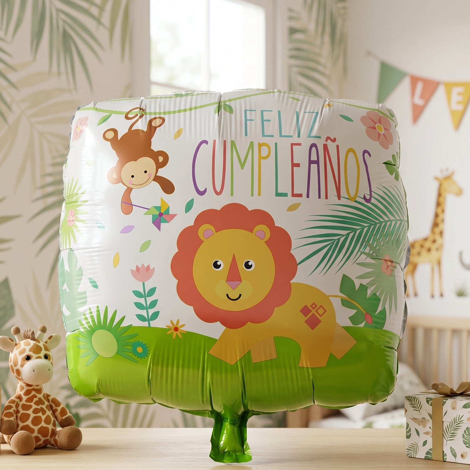 Jungle Theme Lion Birthday Foil Balloon (1 Pc)