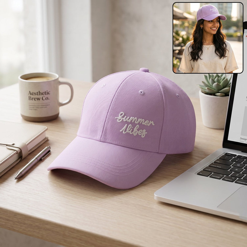Stylish Summer Vibes Embroidered Baseball Cap For Men And Women (1 Pc)