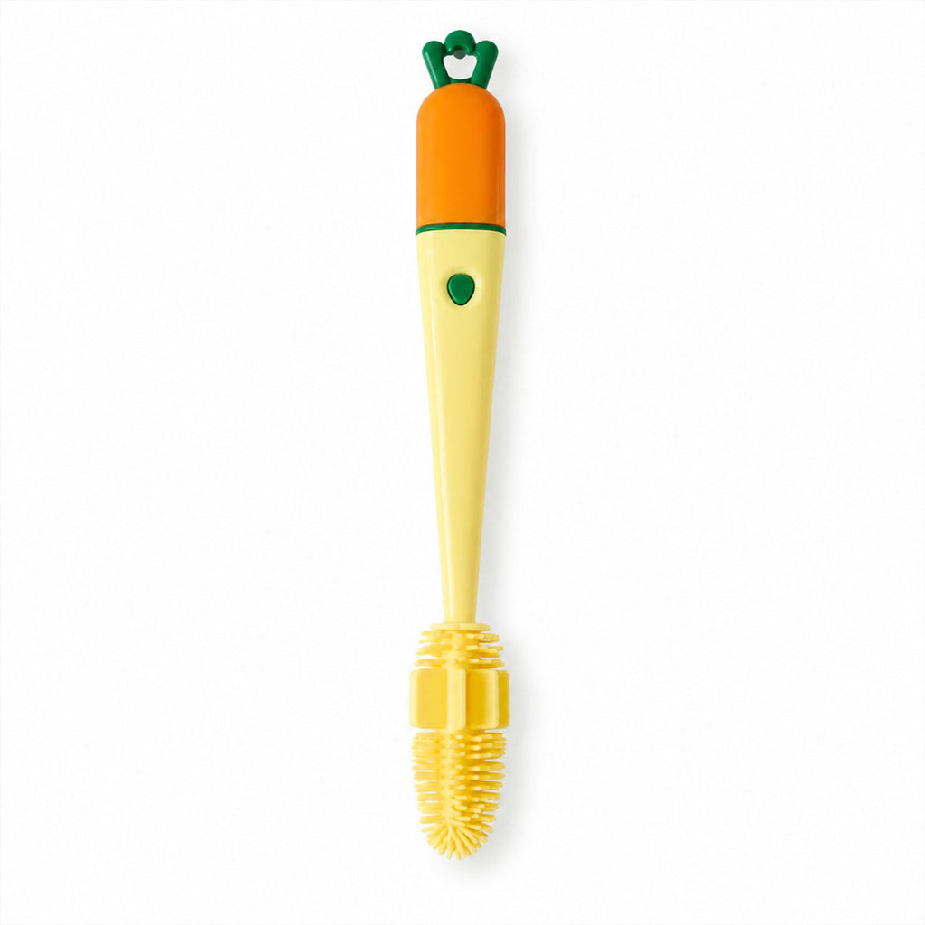 4 In 1 Silicone Bottle Cleaning Brush With Nipple Brush Long Handle (1 Pc)