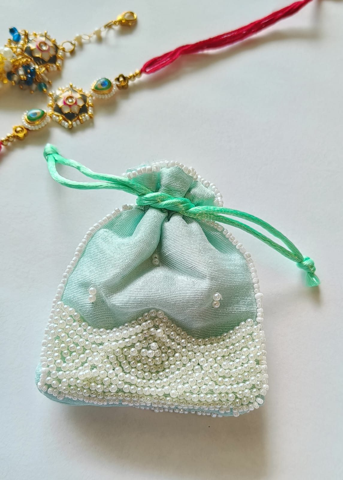 Small mini Jute Potli Bags Coin Pouch for Marriage, Return, Birthday Gifting | Handmade Bags for functions, Rakhi,Raksha bandhan,Gifts Packing, jewellery, Sweets, Dry fruits, chocolate, Party. - Image 2